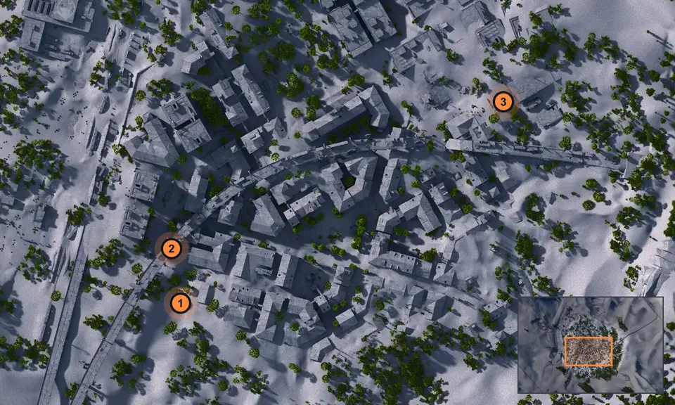 Buried City: точки задания на карте