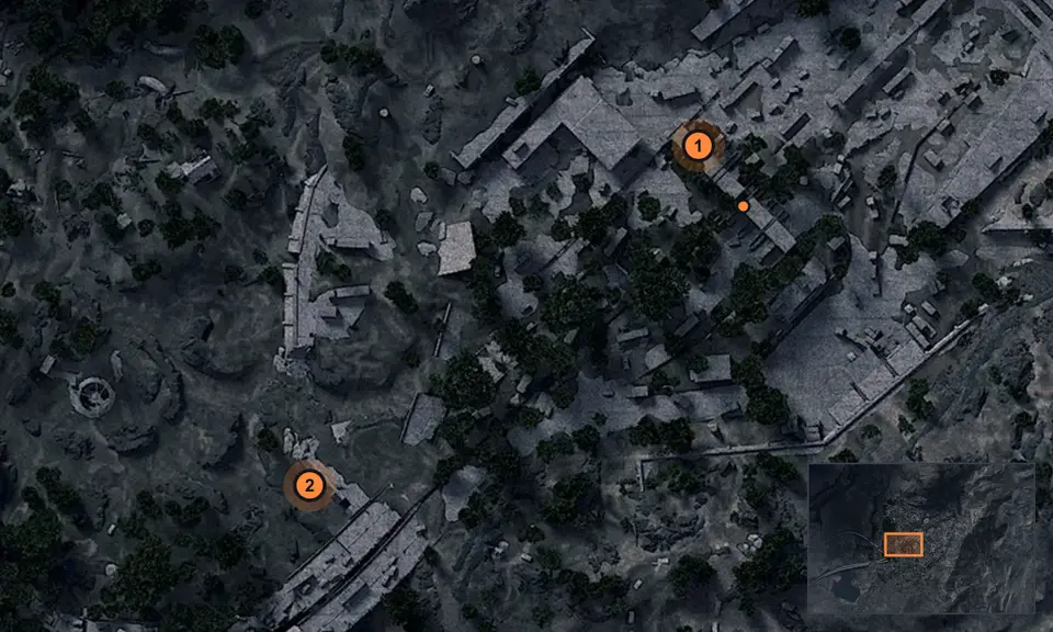 Blue Gate: puntos de la misión en el mapa