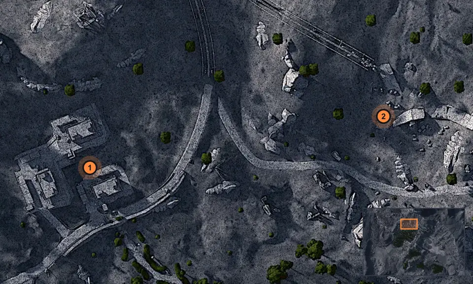 Campos de Batalha da Represa: pontos da missão no mapa