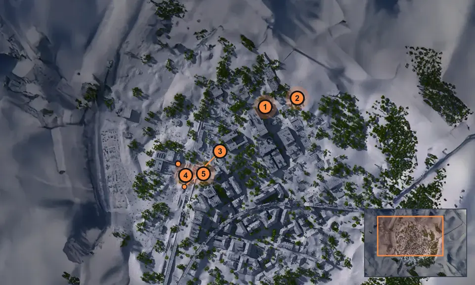 Buried City: puntos de la misión en el mapa