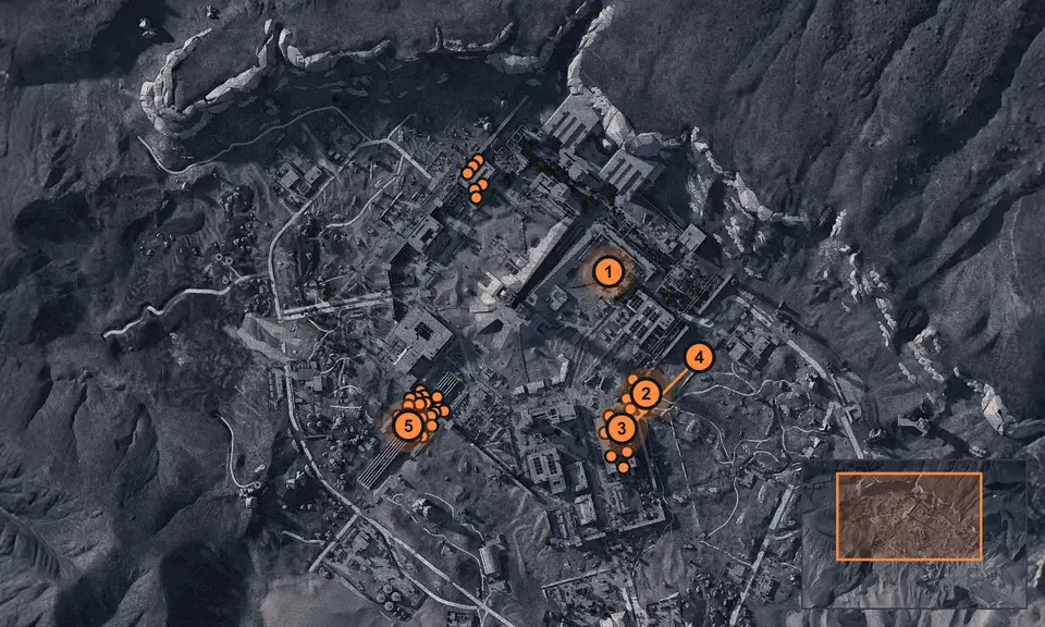 The Spaceport: puntos de la misión en el mapa