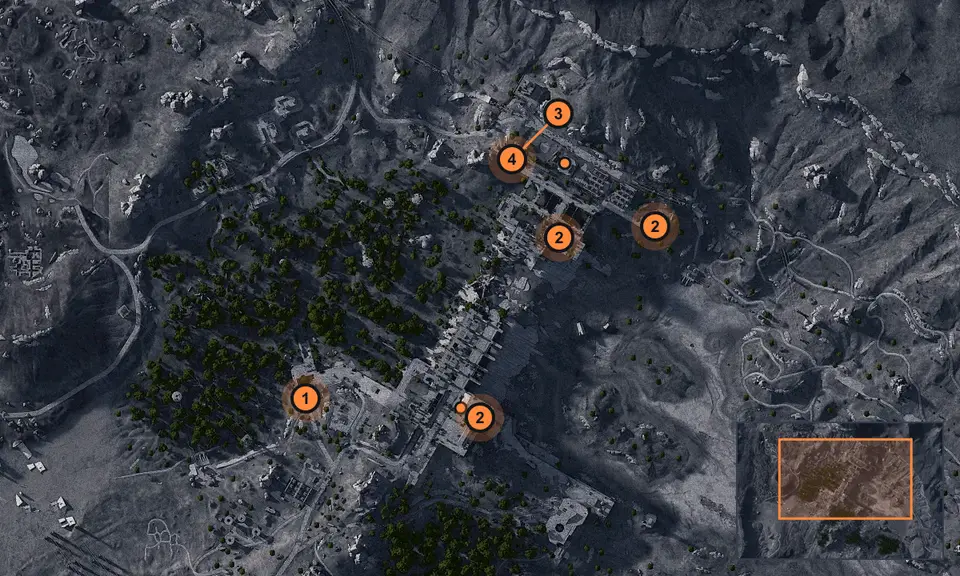 Dam Battlegrounds: точки задания на карте