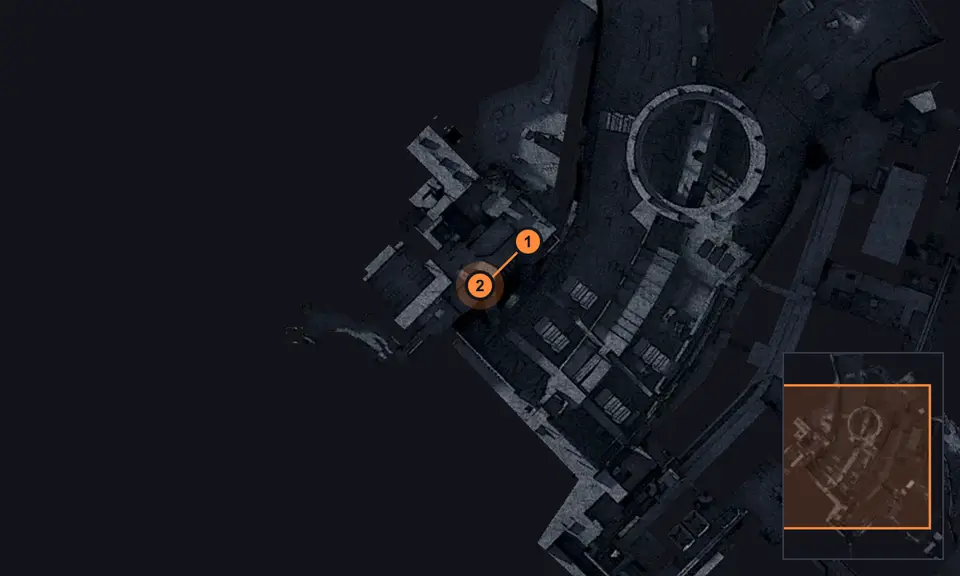 Blue Gate: quest spots on the map