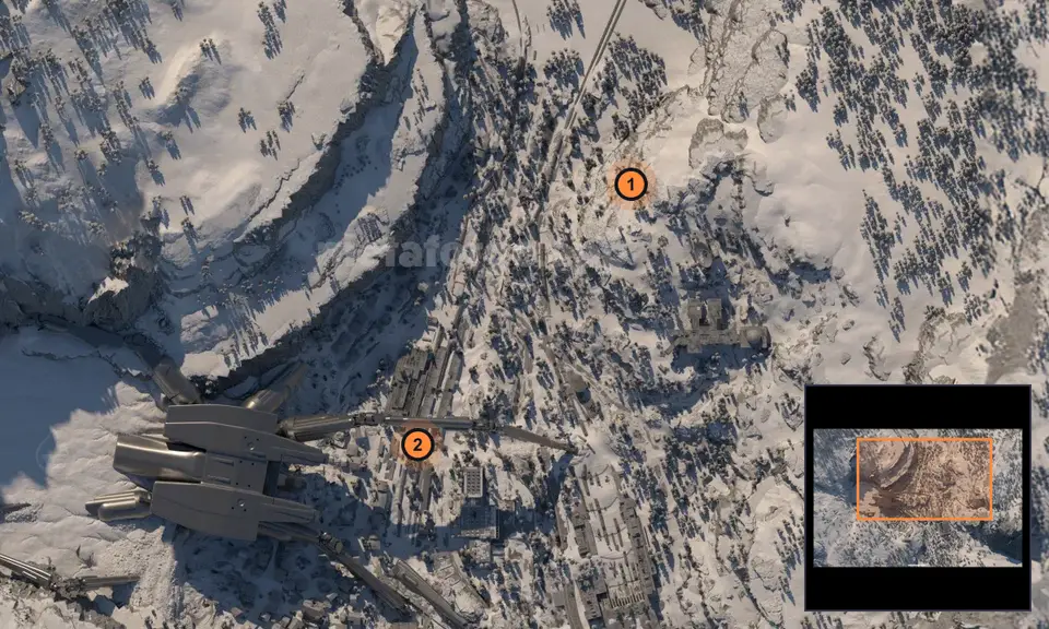 Pendola Pass: quest spots on the map