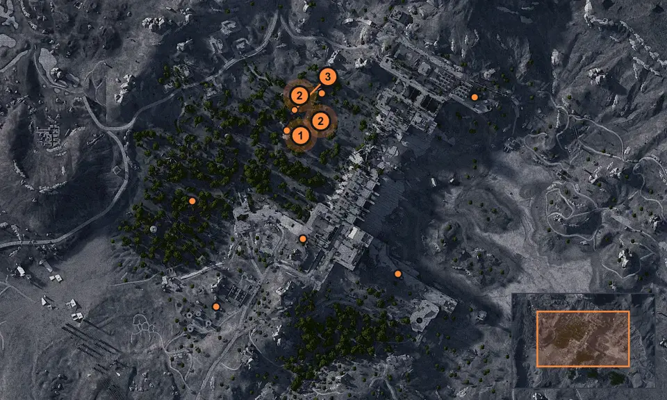 Dam Battlegrounds: puntos de la misión en el mapa